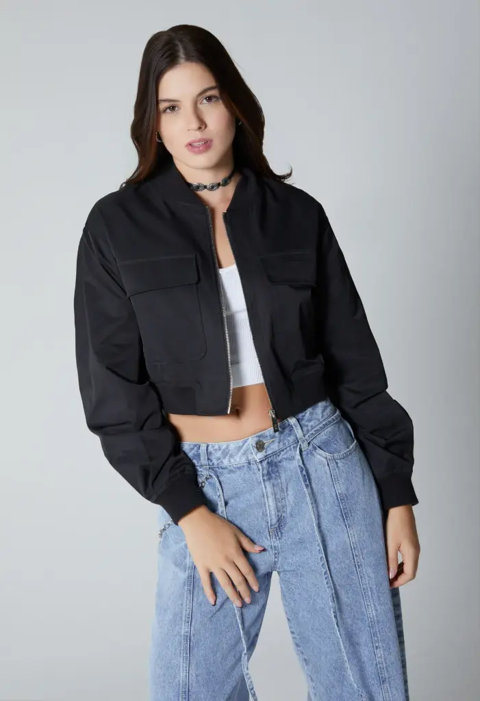 Chaqueta tipo bomber para mujer